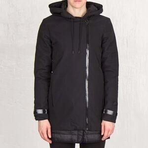 Nike Black Tech Utility Hooded Uptown Parka Shell Jacket Size M
